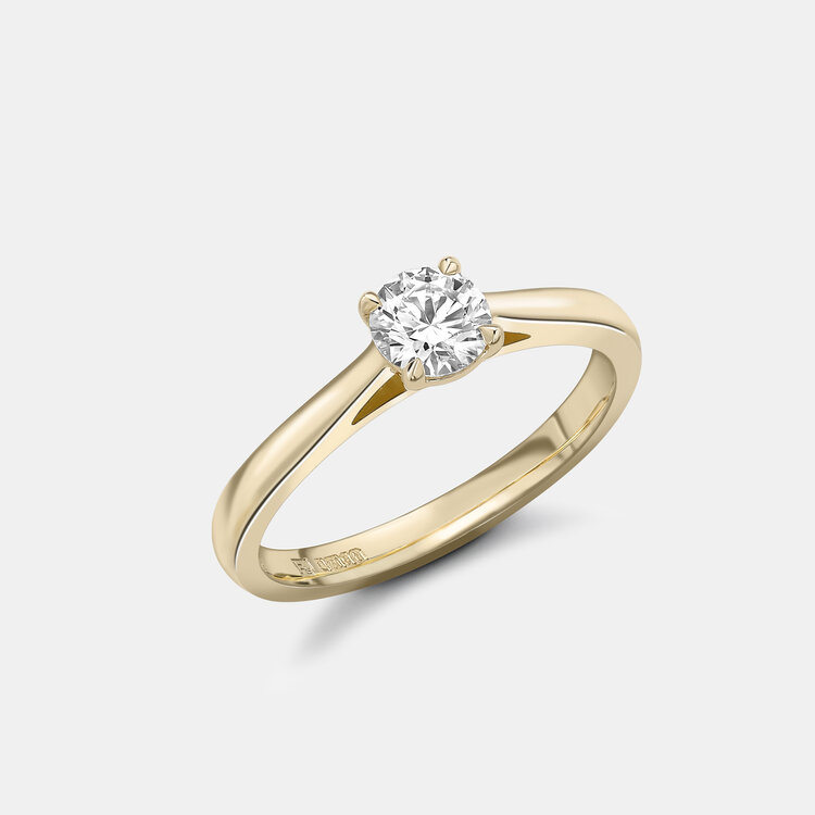 Yellow Gold Diamond Proposal Ring